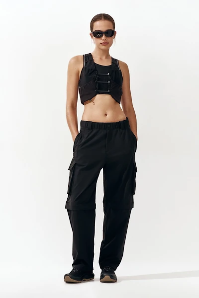 Barrel-Leg Convertible Pants