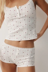 Cotton Pointelle Shortie Briefs