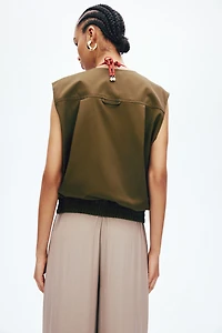 Wide-Leg Drawstring Pants