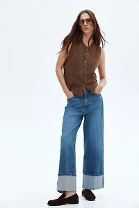 Wide High Ankle Jeans