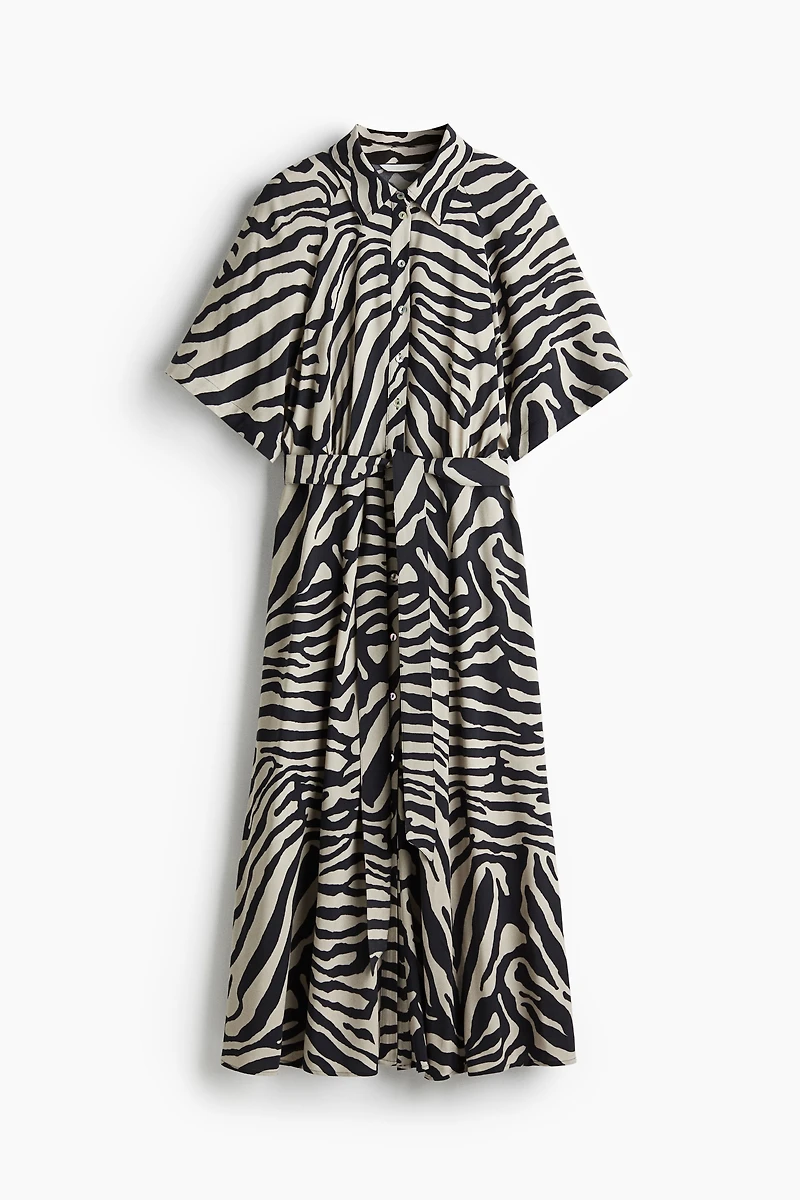 Tie-belt Shirt Dress