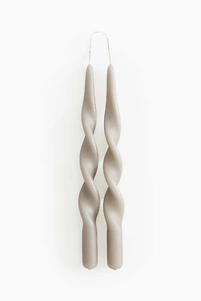 2-pack Spiral Taper Candles