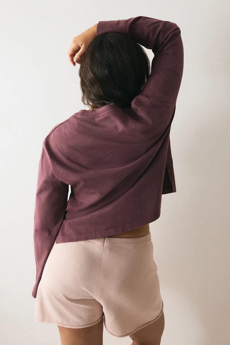 Washed-Look Cotton Top