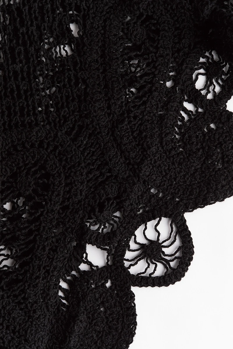 Asymmetric Crochet-Look Top