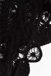 Asymmetric Crochet-Look Top