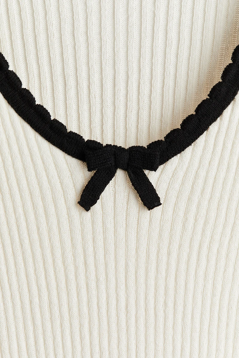 Robe moulante en tricot côtelé