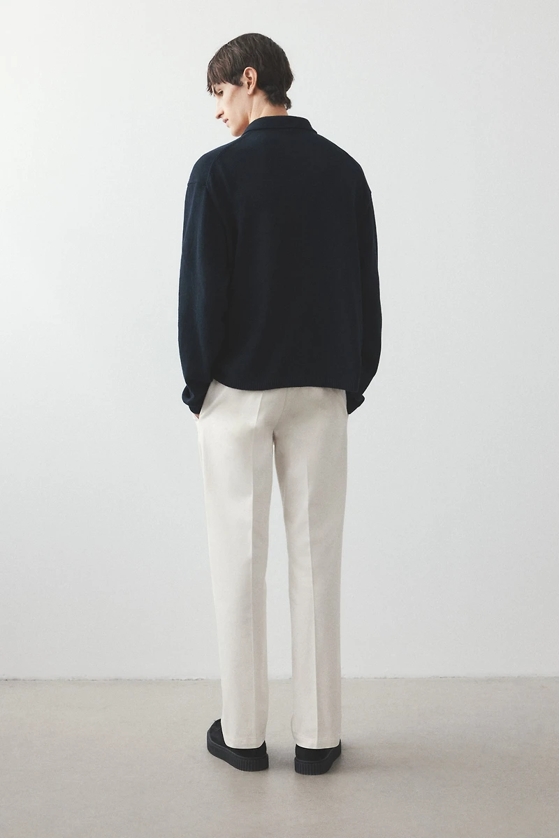 Regular-Fit Crease-Leg Chinos