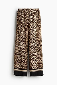 Pantalon large avec taille élastique