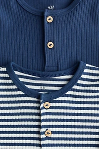 2-Pack Short Cotton Romper Suits