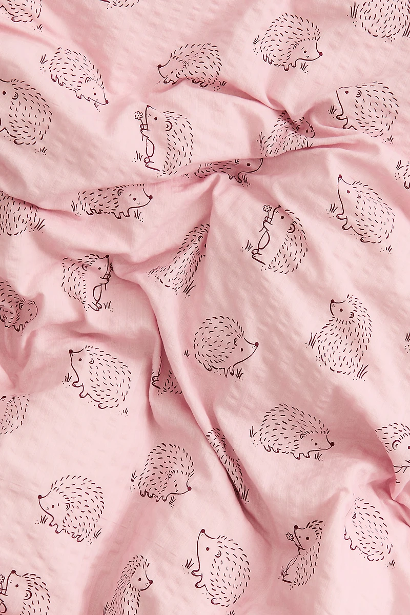 Patterned Seersucker Duvet Cover Set