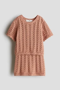 2-piece Pointelle-Knit Set