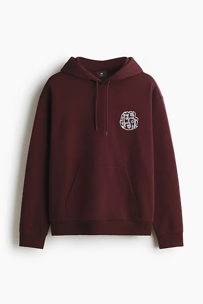 Loose Fit Printed Hoodie