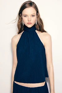 Textured Halterneck Top