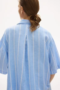 Oversized Linen-Blend Shirt
