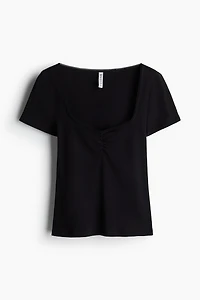 Picot-Trimmed T-Shirt