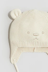 Knit Beanie with Chin Strap