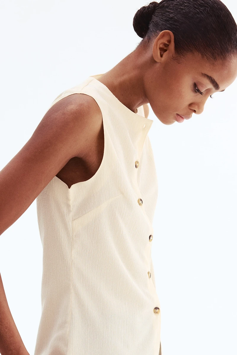 Crinkled Jersey Vest