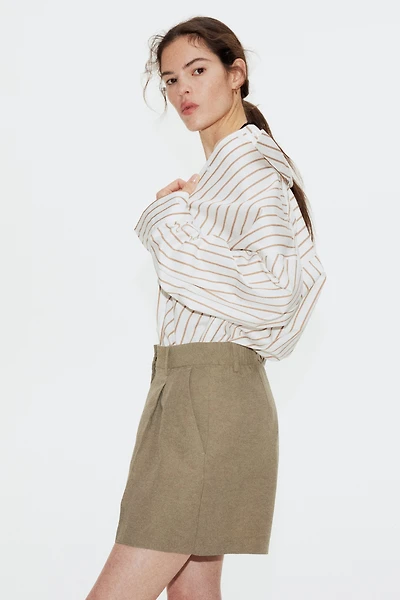 Linen-Blend Shorts