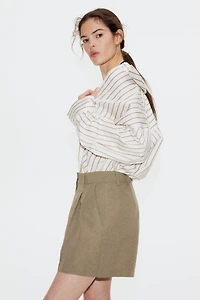 Linen-Blend Shorts