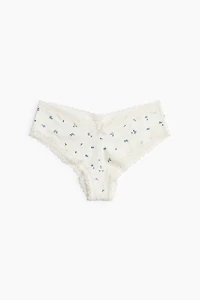 5-pack Cotton and Lace Hipster Briefs
