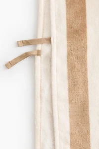 Striped Cotton Hooded Towel Wrap
