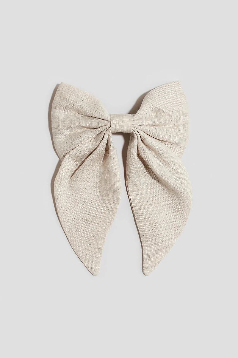 Hair Clip with Linen Bow