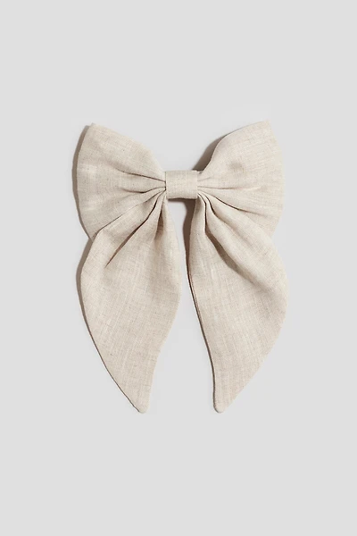 Hair Clip with Linen Bow