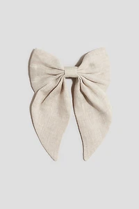 Hair Clip with Linen Bow