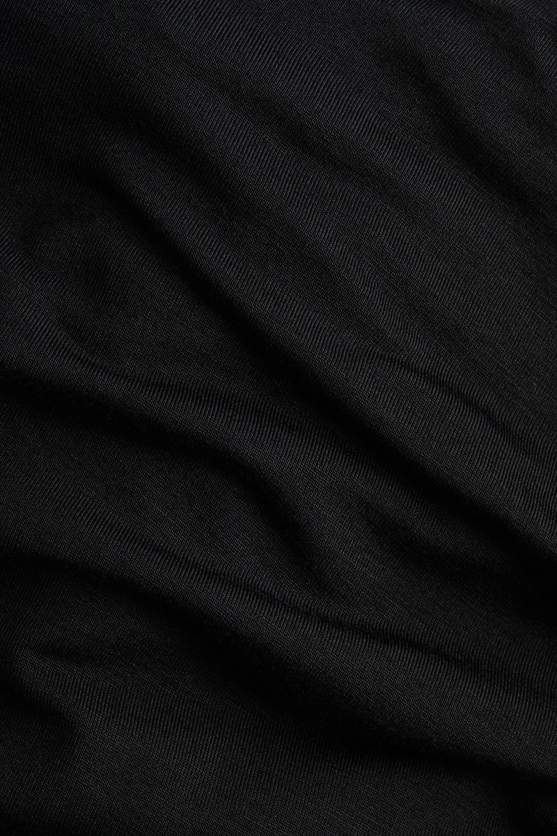 Draped Scarf-Detail Top