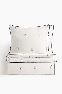 Patterned Cotton King/Queen Duvet Cover Set
