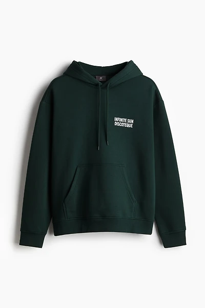 Loose Fit Printed Hoodie