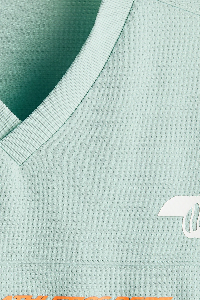 Oversized Printed Mesh T-Shirt