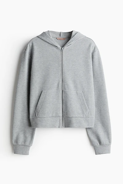 Waffled Hooded Jacket