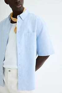 Relaxed-Fit Short-Sleeved Oxford Shirt
