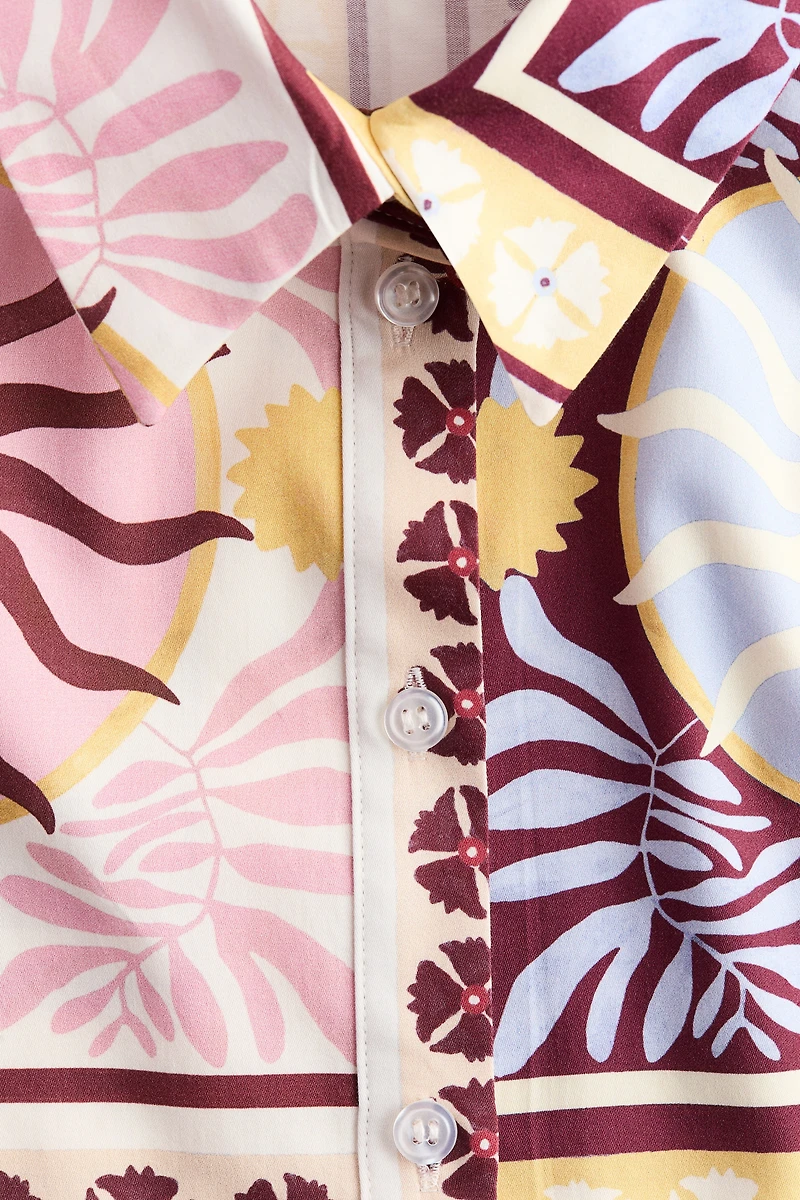Patterned Poplin Shirt