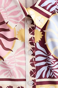 Patterned Poplin Shirt