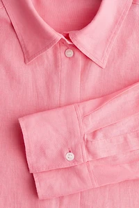 Oversized Linen-Blend Shirt