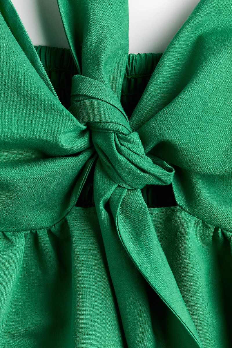 Tie-Detail Tiered Dress