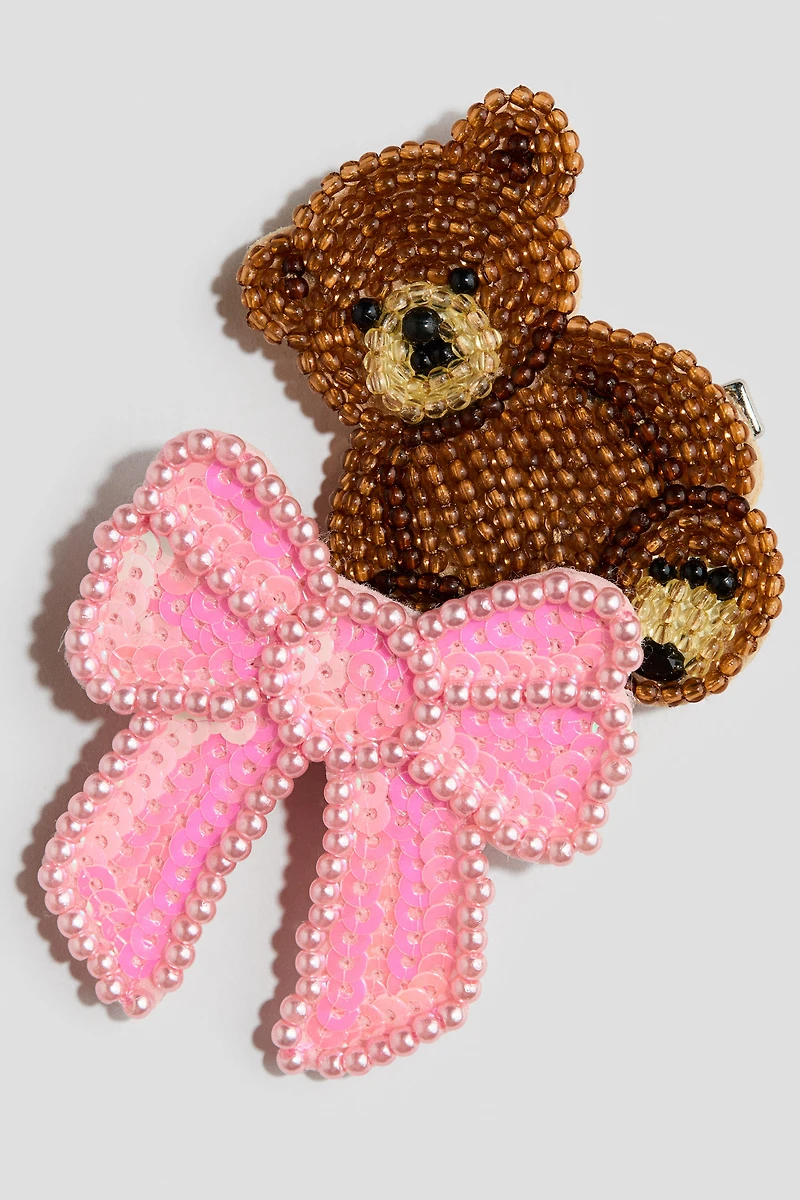 Lot de 2 barrettes avec perles de fantaisie