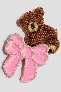 Lot de 2 barrettes avec perles de fantaisie