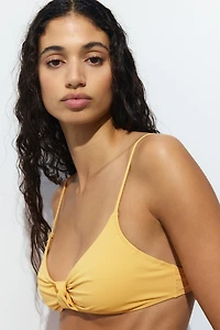 Knot-Detail Padded Bikini Top