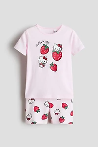 Snug Fit Printed Jersey Pajamas