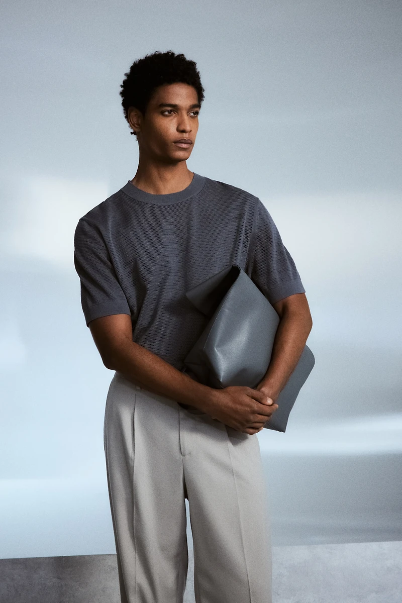 Regular Fit Hole-Knit T-Shirt