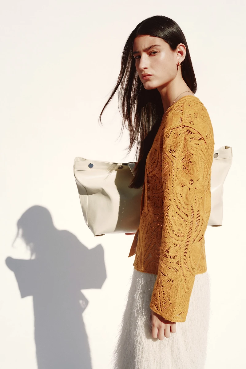 Gilet d'aspect crocheté