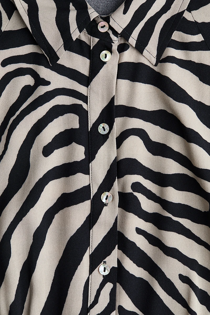 Tie-belt Shirt Dress