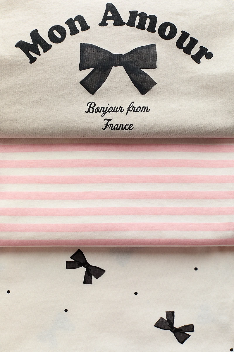 3-Pack Printed T-Shirts