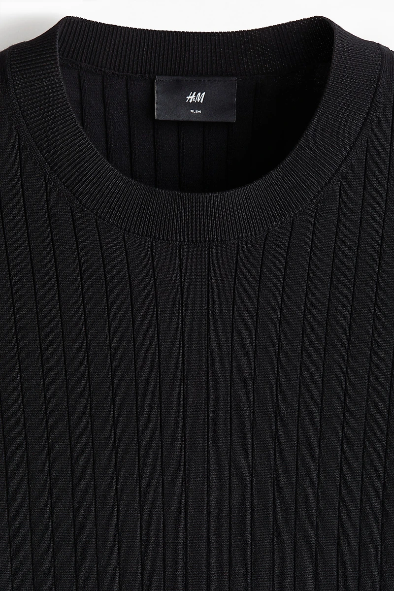 Slim-Fit Knit T-Shirt