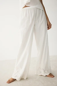 Pyjama en coton avec dentelle