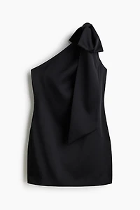 Bow-Detail One-Shoulder Dress