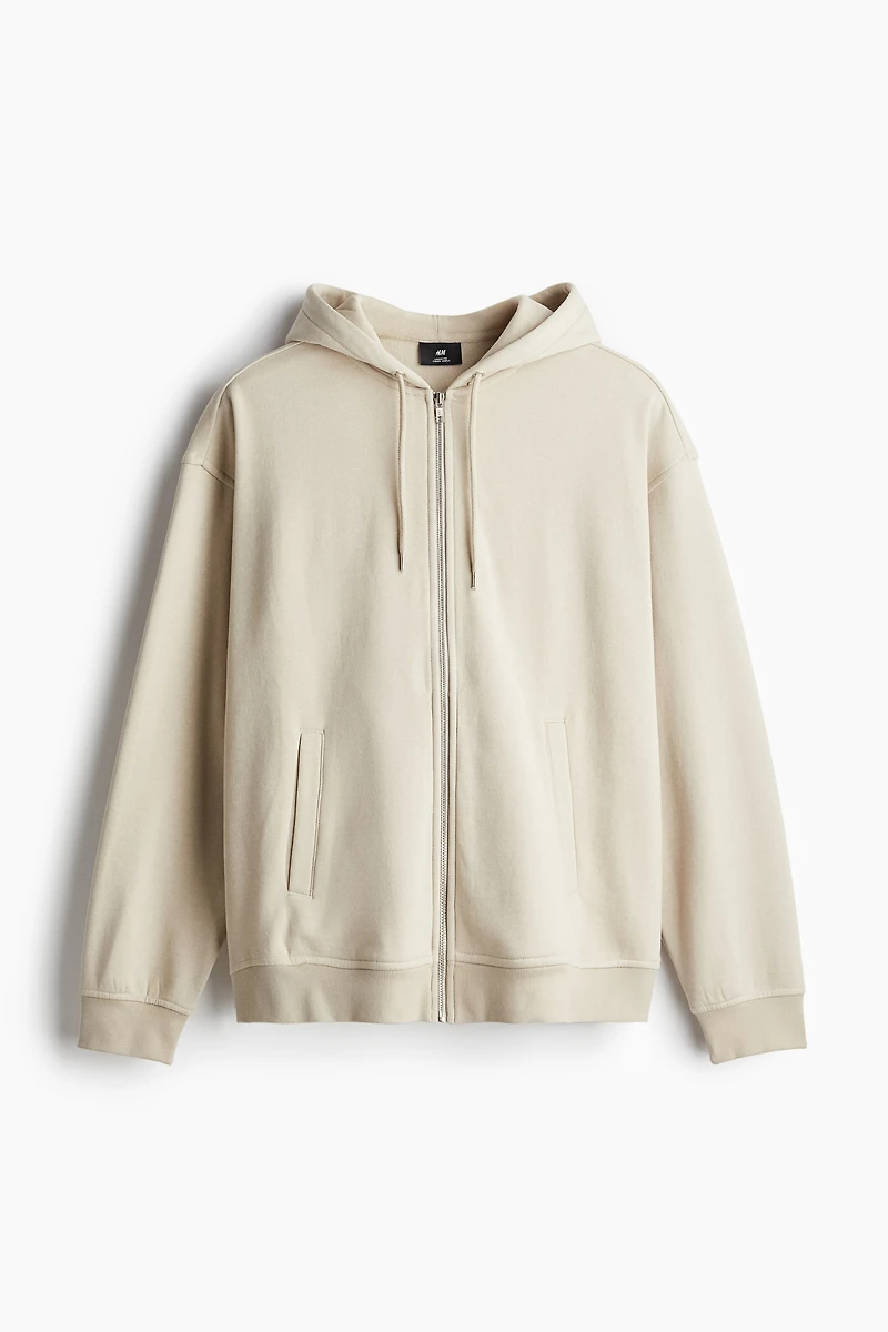 Veste à glissière Coupe Flottante avec capuchon